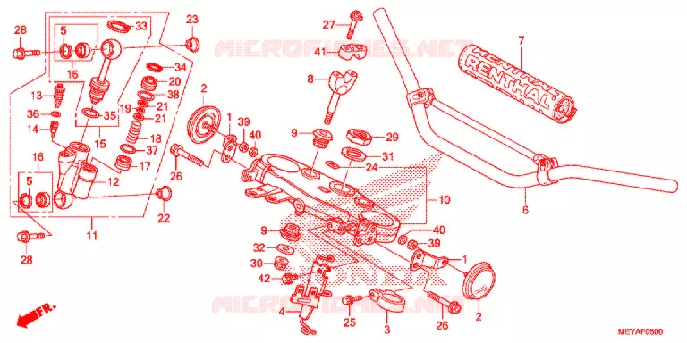 GUIDON - TE DE FOURCHE Honda MOTO 450 CRF 2015  CRF450XF