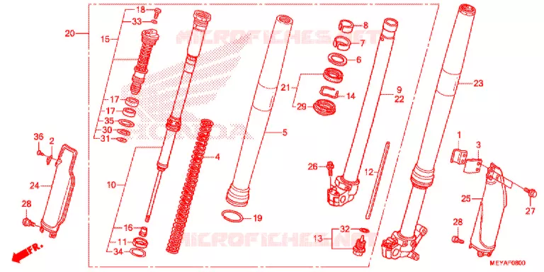 FOURCHE Honda MOTO 450 CRF 2016  CRF450XG