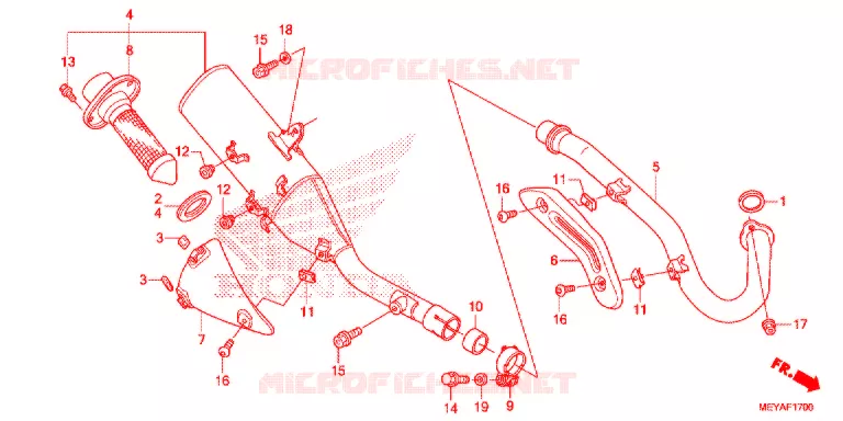 SILENCIEUX D'ECHAPPEMENT Honda MOTO 450 CRF 2016  CRF450XG
