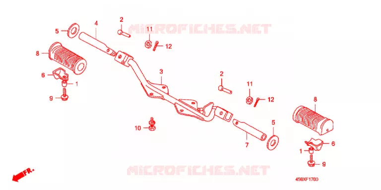 REPOSE PIED Honda MOTO 110 CT 2006  CT1106