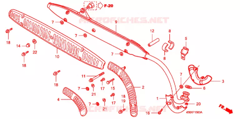 SILENCIEUX D'ECHAPPEMENT Honda MOTO 110 CT 2006  CT1106