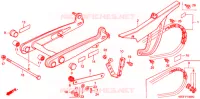 BRAS OSCILLANT (1) pour Honda CT 110 TRAIL 1993