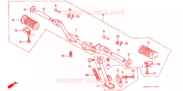 REPOSE PIED (1) Honda MOTO 110 CT 1993  CT110PA