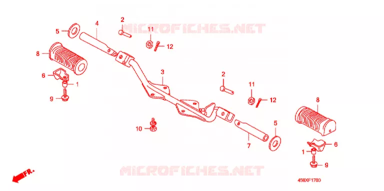 REPOSE PIED Honda MOTO 110 CT 2000  CT110X