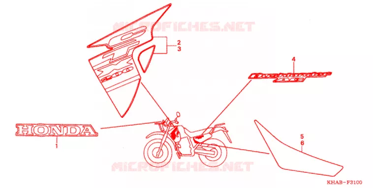 AUTOCOLLANTS Honda MOTO 200 CTX 2012  CTX2003