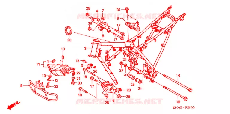 CADRE Honda MOTO 200 CTX 2002  CTX2002