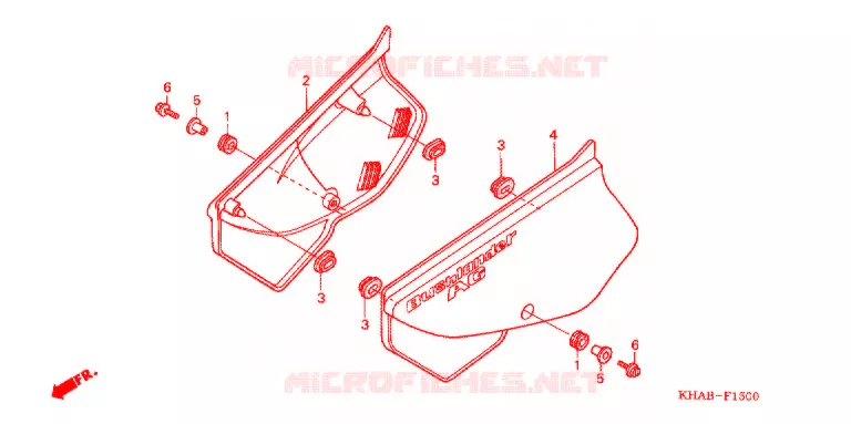 COUVERCLES LATERAUX Honda MOTO 200 CTX 2013  CTX2003