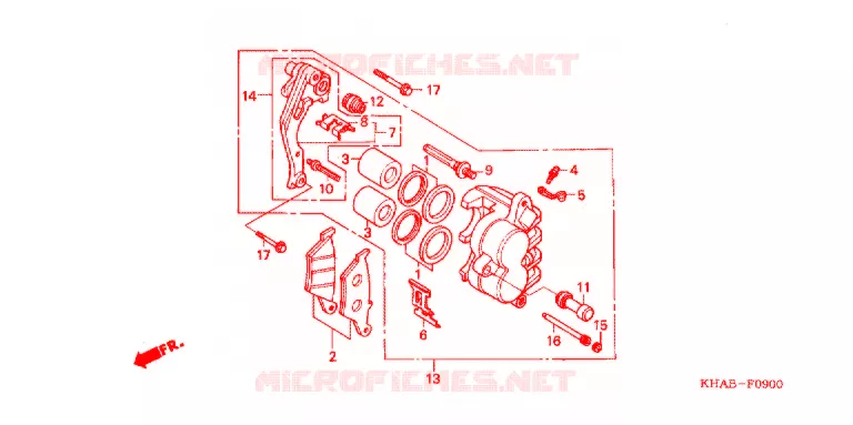 ETRIER DE FREIN AVANT Honda MOTO 200 CTX 2012  CTX2003