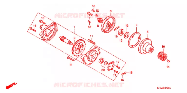 POMPE A HUILE Honda MOTO 200 CTX 2011  CTX2003