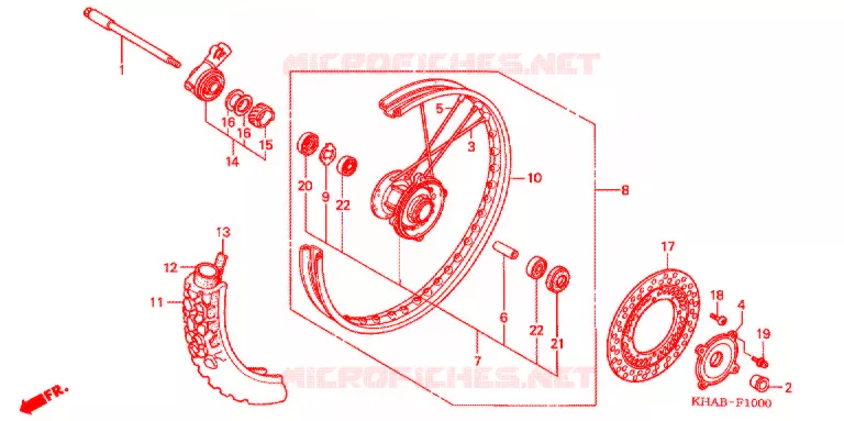 ROUE AVANT Honda MOTO 200 CTX 2012  CTX2003
