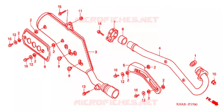 SILENCIEUX D'ECHAPPEMENT Honda MOTO 200 CTX 2013  CTX2003