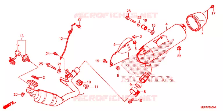 SILENCIEUX D'ECHAPPEMENT Honda MOTO 700 CTX 2015  CTX700DF
