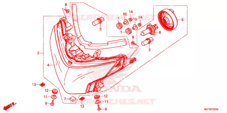PHARE Honda MOTO 700 CTX 2016  CTX700DG