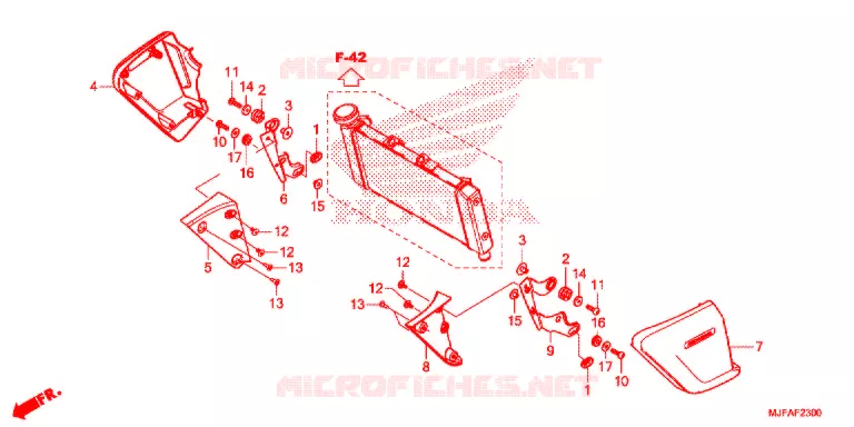 OUIES DE RADIATEUR Honda MOTO 700 CTX 2014  CTX700E