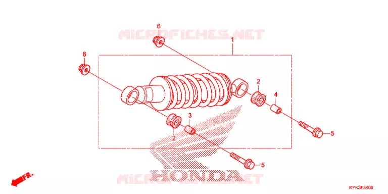 AMORTISSEUR ARRIERE Honda MOTO 110 CRF 2017  CRF110FH