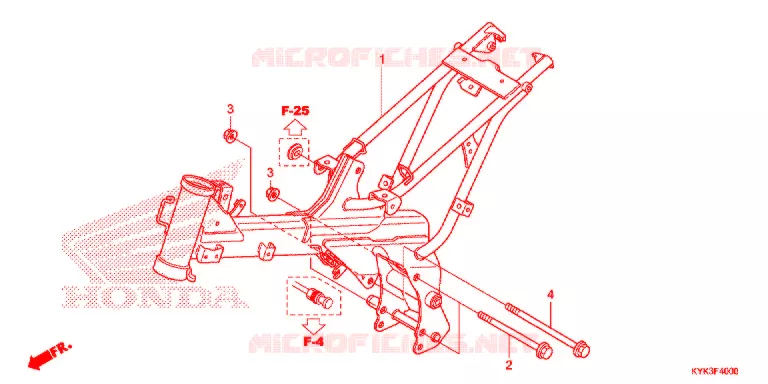 CADRE Honda MOTO 110 CRF 2019  CRF110FH
