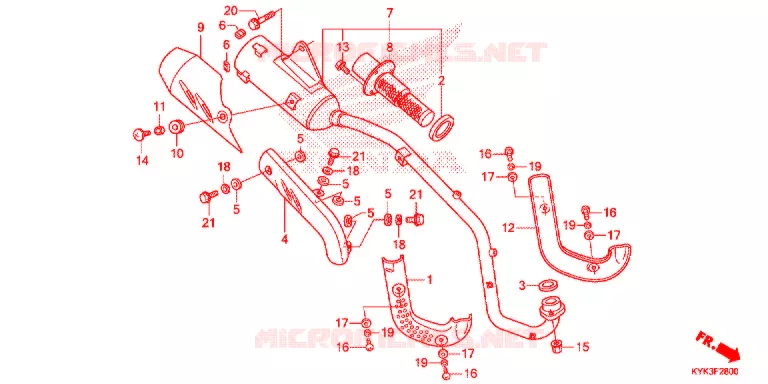 SILENCIEUX D'ECHAPPEMENT Honda MOTO 110 CRF 2018  CRF110FH