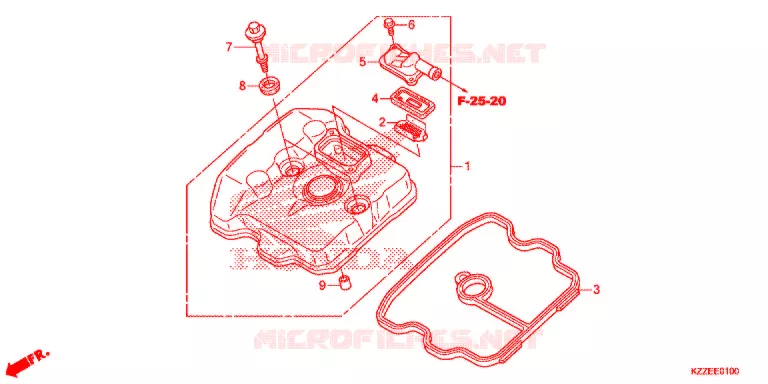 COUVRE CULASSE Honda MOTO 250 CRF 2018  CRF250LAH