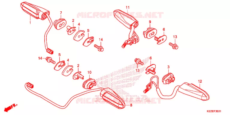 CLIGNOTANT (CRF250RL/RLA) Honda MOTO 250 CRF 2017  CRF250RLH