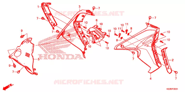 OUIES DE RADIATEUR (CRF250RL/RLA) Honda MOTO 250 CRF 2017  CRF250RLH