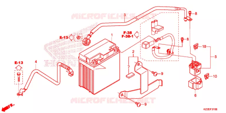 BATTERIE Honda MOTO 1100 SHADOW 2000  VT1100TY