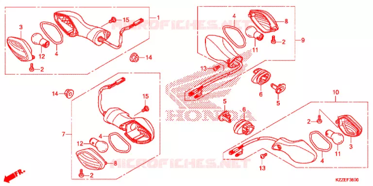 CLIGNOTANT (CRF250L/LA) Honda MOTO 1100 SHADOW 2000  VT1100TY
