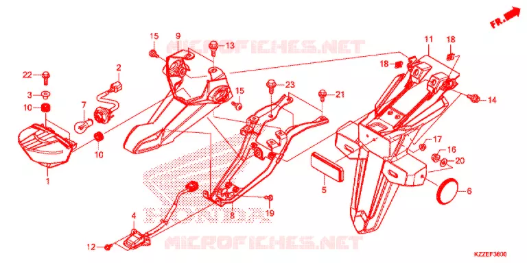 FEU ARRIERE Honda MOTO 1100 SHADOW 2000  VT1100TY