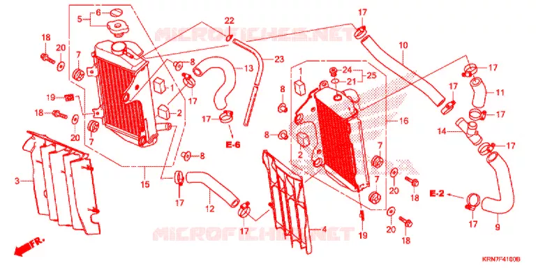 RADIATEUR Honda MOTO 250 CRF 2017  CRF250RH