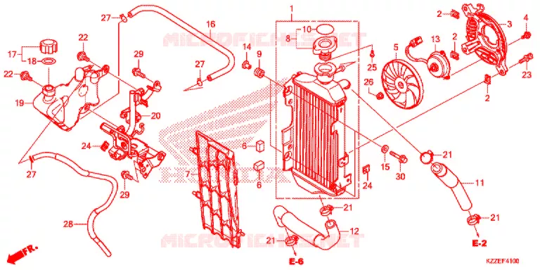 RADIATEUR Honda MOTO 250 CRF 2017  CRF250RLAH