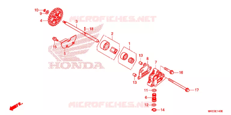 POMPE A HUILE Honda MOTO 450 CRF 2017  CRF450RH