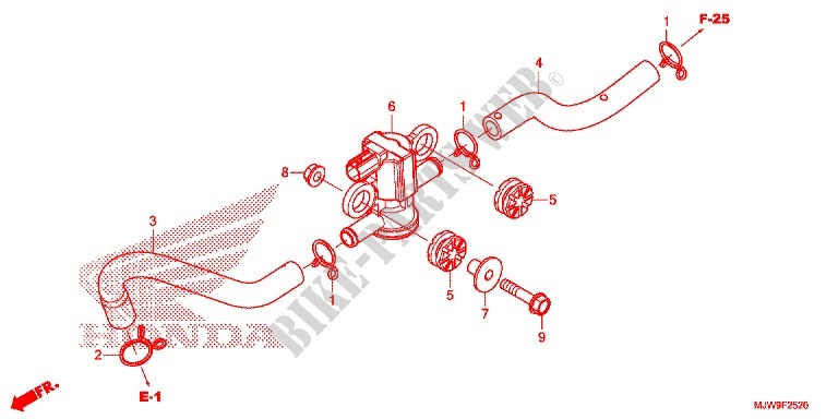 ELECTROVANNE D'INJECTION D'AIR pour Honda CB 500 F ABS 2017