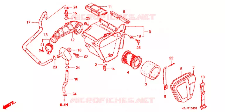 FILTRE A AIR Honda MOTO 100 CRF 2007  CRF100F7