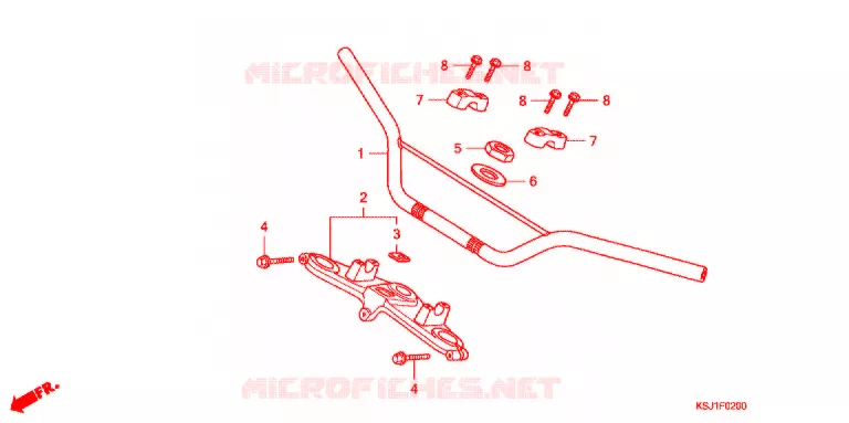 GUIDON Honda MOTO 100 CRF 2009  CRF100F9