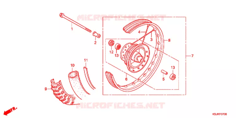 ROUE AVANT Honda MOTO 100 CRF 2011  CRF100FB