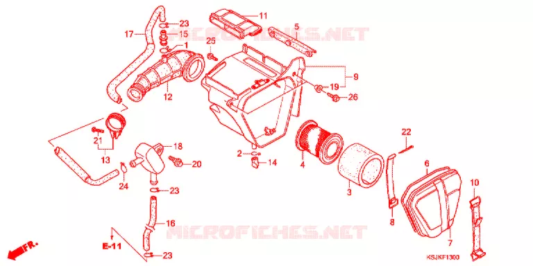FILTRE A AIR Honda MOTO 100 CRF 2013  CRF100FD