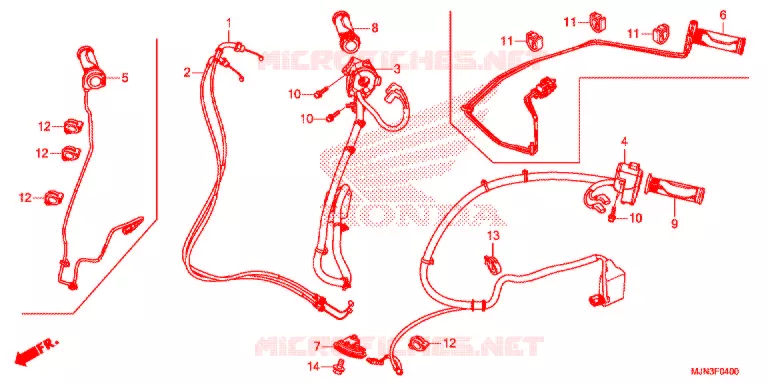 COMMODO - CABLE - KLAXON Honda MOTO 1300 CTX 2016  CTX1300AG