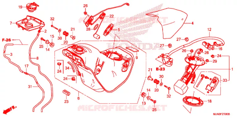 RESERVOIR A CARBURANT Honda MOTO 1300 CTX 2016  CTX1300AG