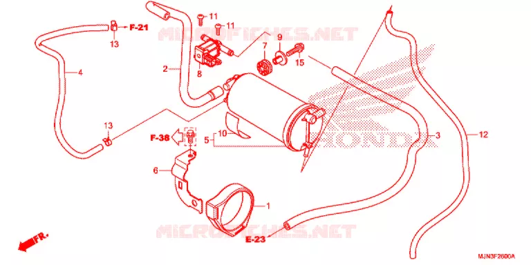RESERVOIR DE RECYCLAGE DES GAZ Honda MOTO 1300 CTX 2016  CTX1300AG