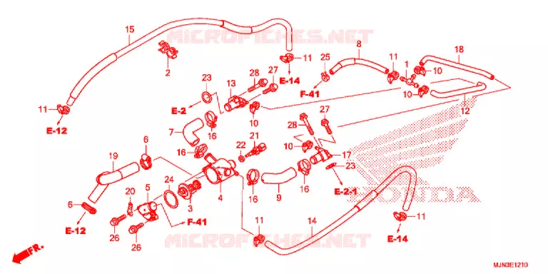DURITE DE REFROIDISSEMENT Honda MOTO 1300 CTX 2016  CTX1300AG