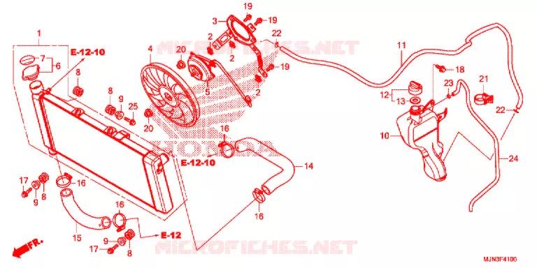 RADIATEUR Honda MOTO 1300 CTX 2016  CTX1300AG