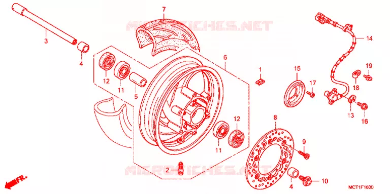 ROUE AVANT Honda SCOOTER 400 SILVERWING 2002  FJS4002