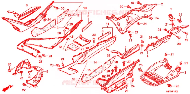 MARCHE PIEDS Honda SCOOTER 400 SILVERWING 2016  FJS400A9_J