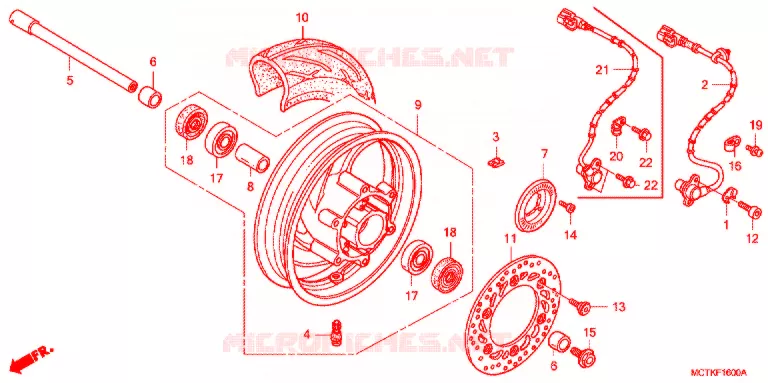 ROUE AVANT Honda SCOOTER 400 SILVERWING 2007  FJS400D7