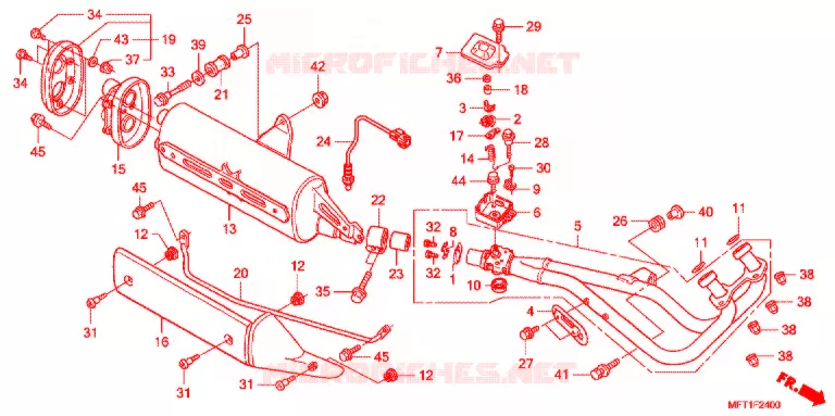 SILENCIEUX D'ECHAPPEMENT Honda SCOOTER 400 SILVERWING 2014  FJS400D9_J