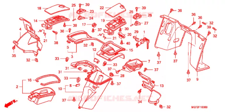 PROTEGE JAMBES (FJS400L5/7) Honda SCOOTER 400 SILVERWING 2007  FJS400L5