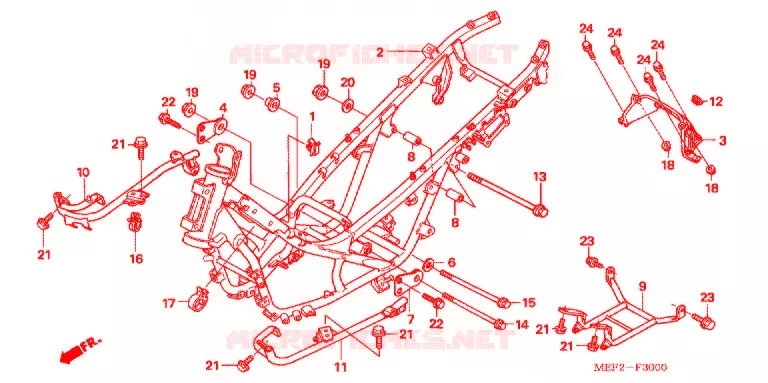 CADRE Honda SCOOTER 400 SILVERWING 2014  FJS400L9_J