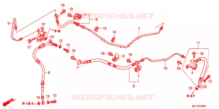 DURITE DE FREIN ARRIERE (FJS400L9) Honda SCOOTER 400 SILVERWING 2015  FJS400L9_J