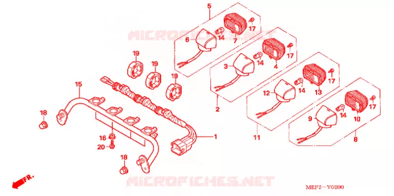 FEUX ARRIERE Honda SCOOTER 400 SILVERWING 2013  FJS400L9_J