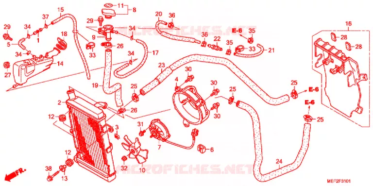 RADIATEUR (FJS400L9) Honda SCOOTER 400 SILVERWING 2014  FJS400L9_J