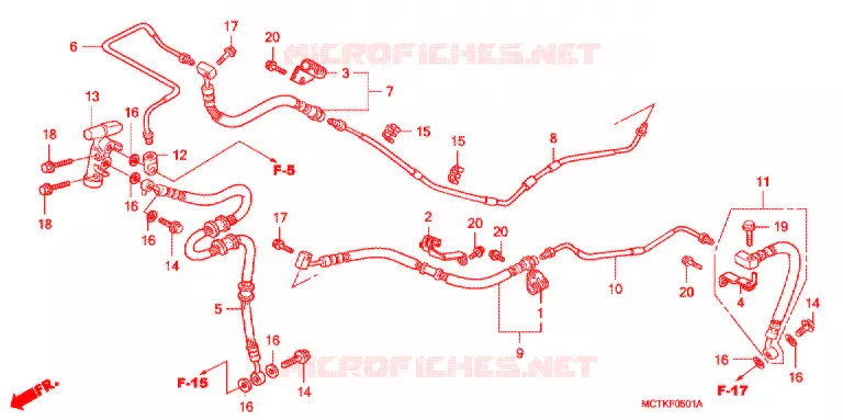 DURITE DE FREIN ARRIERE (FJS400D/FJS600D5-8) Honda SCOOTER 600 SILVERWING 2008  FJS600D8